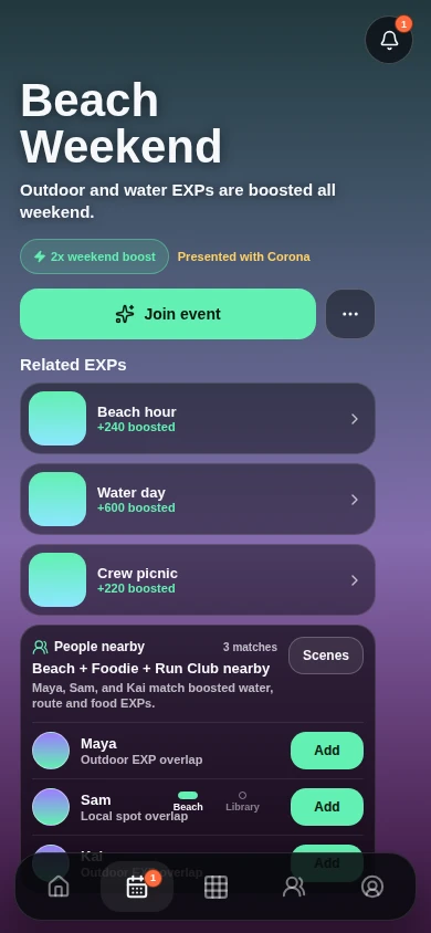 EXP — EXP / events